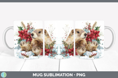 GorgeousWoodland Christmas Poinsettia Mug Wrap design.