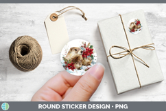 GorgeousWoodland Christmas Poinsettia Stickers design.