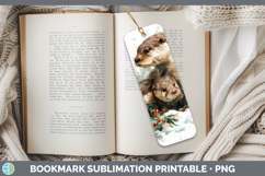 GorgeousWoodland Christmas Poinsettia Bookmark design.