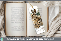 GorgeousWoodland Christmas Poinsettia Bookmark design.