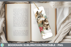 GorgeousWoodland Christmas Poinsettia Bookmark design.