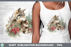 GorgeousWoodland Christmas Poinsettia Shirt design.