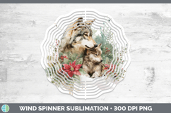 GorgeousWoodland Christmas Poinsettia Wind Spinner design.