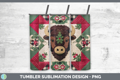 GorgeousWoodland Christmas Quilt Tumbler design.