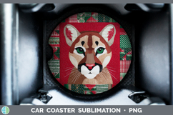 GorgeousWoodland Christmas Quilt Car Coaster design.