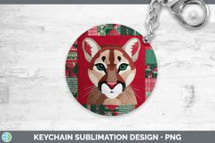 GorgeousWoodland Christmas Quilt Keychain design.