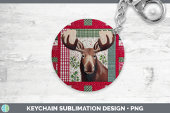GorgeousWoodland Christmas Quilt Keychain design.