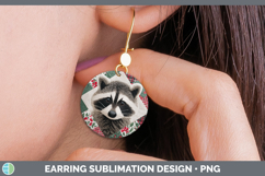 GorgeousWoodland Christmas Quilt Round Earrings design.
