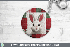 GorgeousWoodland Christmas Quilt Keychain design.