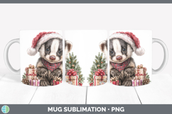 GorgeousWoodland Christmas Santa Mug Wrap design.