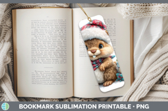 GorgeousWoodland Christmas Santa Bookmark design.