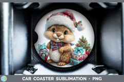 GorgeousWoodland Christmas Santa Car Coaster design.