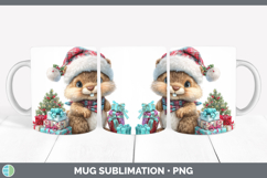 GorgeousWoodland Christmas Santa Mug Wrap design.