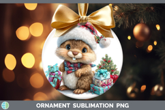 GorgeousWoodland Christmas Santa Ornament design.
