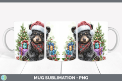 GorgeousWoodland Christmas Santa Mug Wrap design.