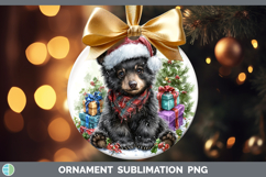 GorgeousWoodland Christmas Santa Ornament design.