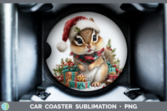 GorgeousWoodland Christmas Santa Car Coaster design.