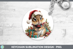 GorgeousWoodland Christmas Santa Keychain design.