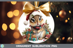 GorgeousWoodland Christmas Santa Ornament design.