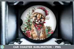 GorgeousWoodland Christmas Santa Car Coaster design.