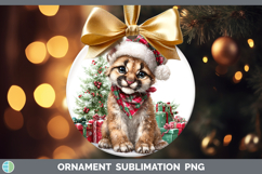 GorgeousWoodland Christmas Santa Ornament design.
