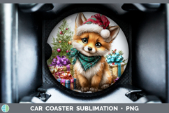 GorgeousWoodland Christmas Santa Car Coaster design.