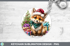 GorgeousWoodland Christmas Santa Keychain design.