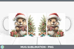 GorgeousWoodland Christmas Santa Mug Wrap design.