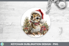 GorgeousWoodland Christmas Santa Keychain design.