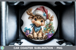 GorgeousWoodland Christmas Santa Car Coaster design.