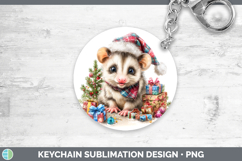 GorgeousWoodland Christmas Santa Keychain design.