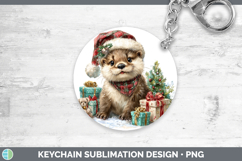 GorgeousWoodland Christmas Santa Keychain design.