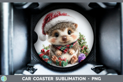 GorgeousWoodland Christmas Santa Car Coaster design.