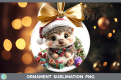 GorgeousWoodland Christmas Santa Ornament design.
