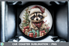 GorgeousWoodland Christmas Santa Car Coaster design.