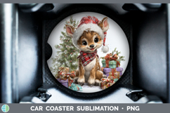 GorgeousWoodland Christmas Santa Car Coaster design.