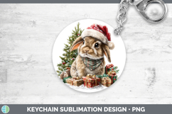 GorgeousWoodland Christmas Santa Keychain design.