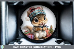 GorgeousWoodland Christmas Santa Car Coaster design.