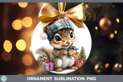 GorgeousWoodland Christmas Santa Ornament design.