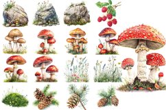 Woodland Clipart Watercolor PNG Bundle