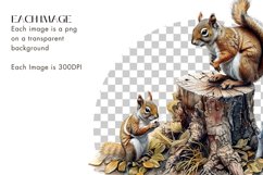 Woodland Clipart Watercolor PNG Bundle