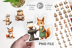 Sticker Woodland Animal Cafe Product Image 1