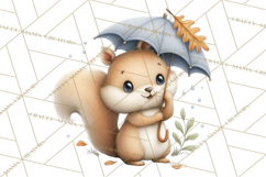 Whimsical Woodland Animals Clipart PNG, Cute Forest Creature Product Image 4