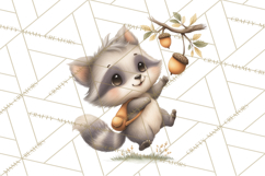 Whimsical Woodland Animals Clipart PNG, Cute Forest Creature Product Image 4