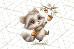 Whimsical Woodland Animals Clipart PNG, Cute Forest Creature Product Image 4