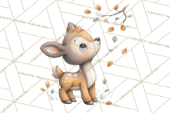 Whimsical Woodland Animals Clipart PNG, Cute Forest Creature Product Image 5