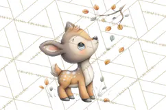 Whimsical Woodland Animals Clipart PNG, Cute Forest Creature Product Image 5