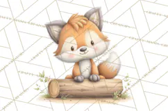 Whimsical Woodland Animals Clipart PNG, Cute Forest Creature Product Image 3