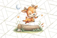 Whimsical Woodland Animals Clipart PNG, Cute Forest Creature Product Image 2