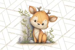 Whimsical Woodland Animals Clipart PNG, Cute Forest Creature Product Image 4